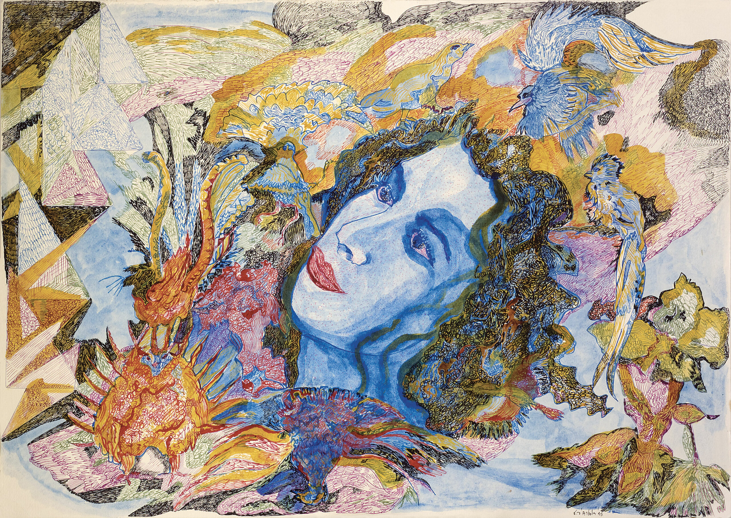 Donna blu, opera di Valeria D’Arbela